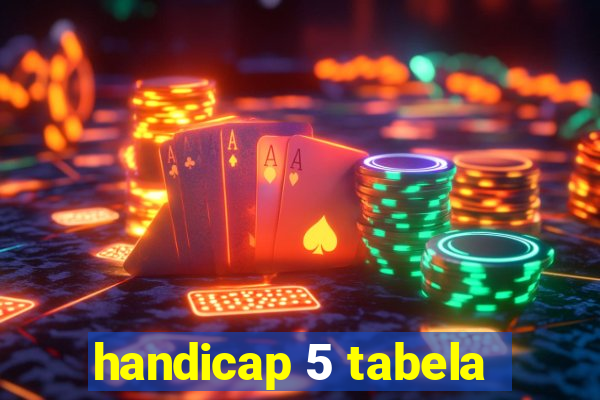 handicap 5 tabela